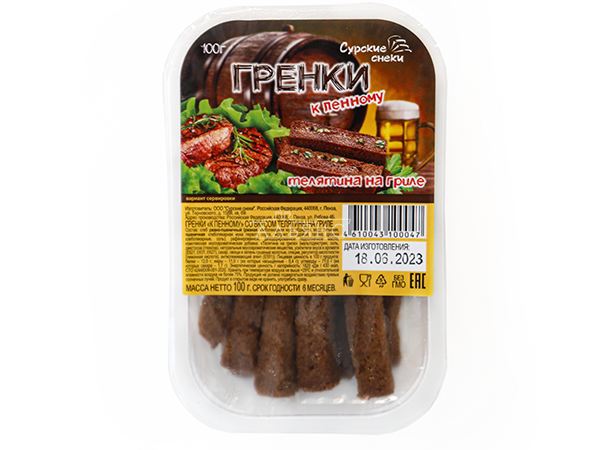 Сурские гренки Телятина на гриле (100 гр) в Ангарске