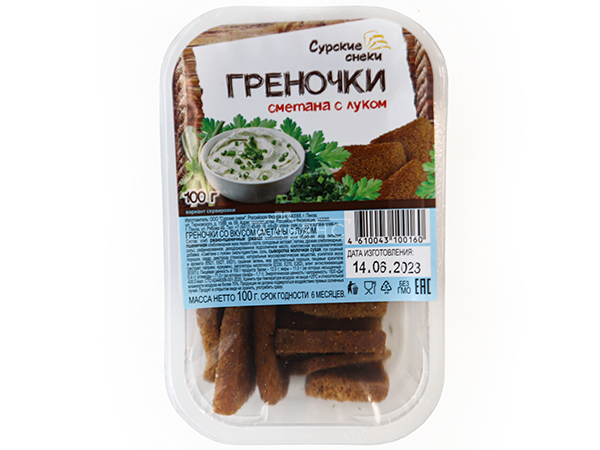 Сурские гренки Сметана с луком (100 гр) в Ангарске