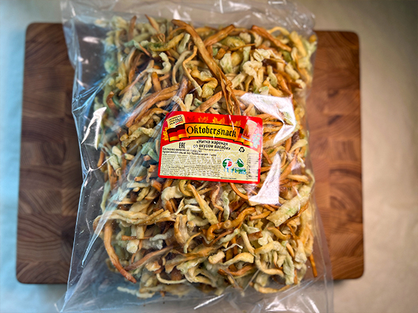 Нитка ЖАРЕНАЯ "Васаби" Oktobersnack 1 кг (сырный продукт) в Ангарске
