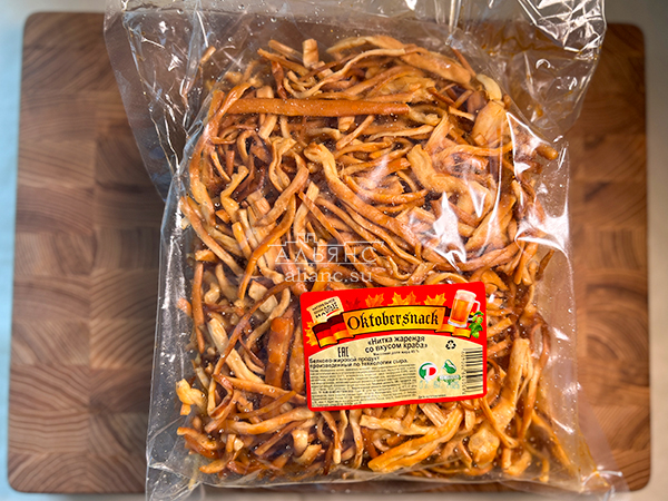 Нитка ЖАРЕНАЯ "Краб" Oktobtersnak 1 кг (сырный продукт) в Ангарске
